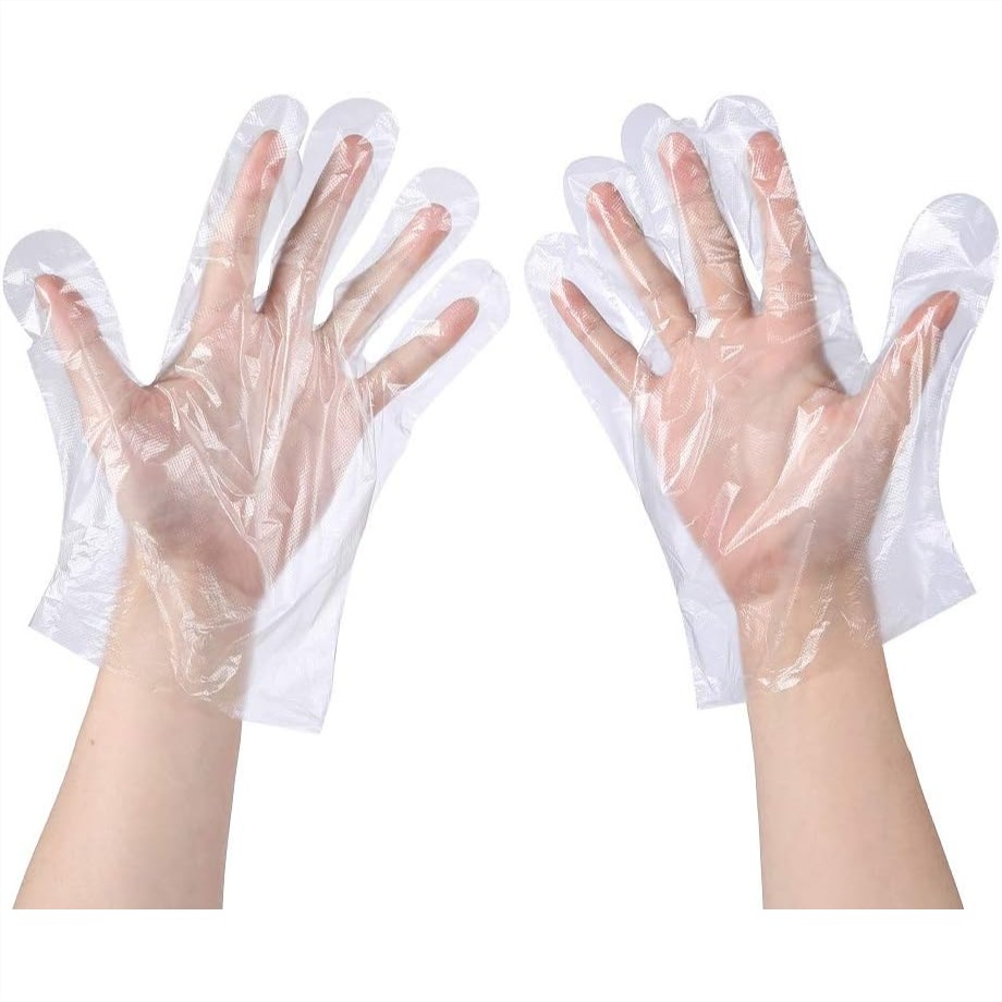Rubber Glove Cleaning - 100 Pcs Plastic Disposable Gloves for