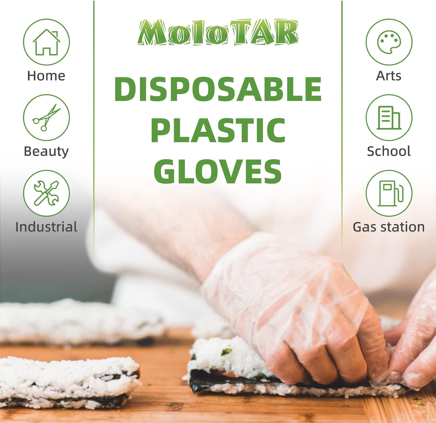 100 Pcs Plastic Disposable Glo - огляд і ціна Rubber Glove Cleaning