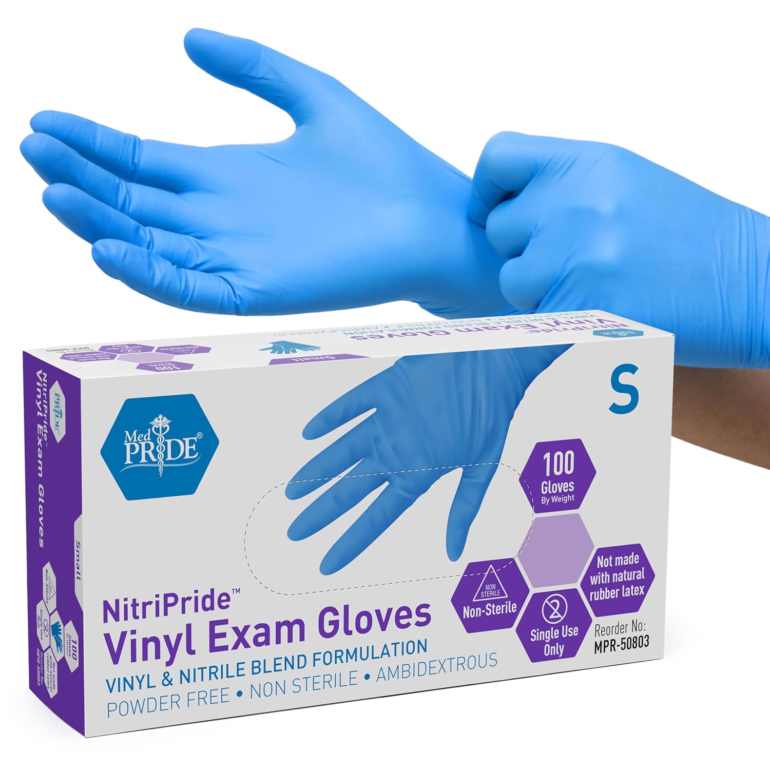 Nitrile/Vinyl Blend Exam Glove - огляд і ціна Latex Disposable Glove