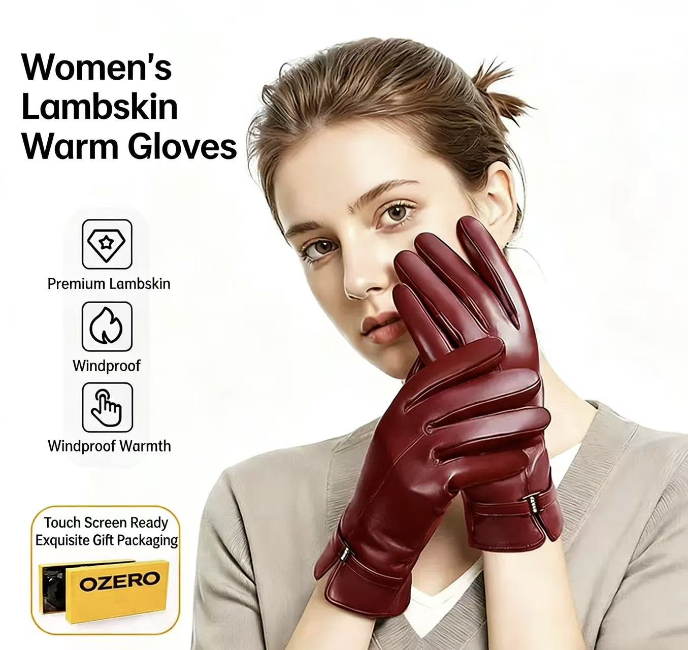 Women's Fashionable Winter She - огляд і ціна Wool Glove Lined