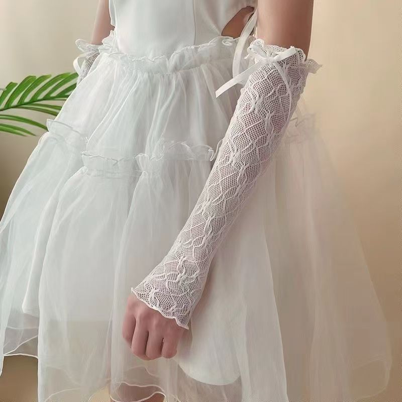 Summer Long Lace Ruffle Mesh F - огляд і ціна Fingerless Glove Knit