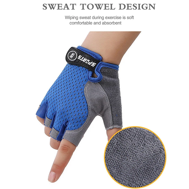 Kids Half Finger Sports Cyclin - огляд і ціна Cycling Glove Padded