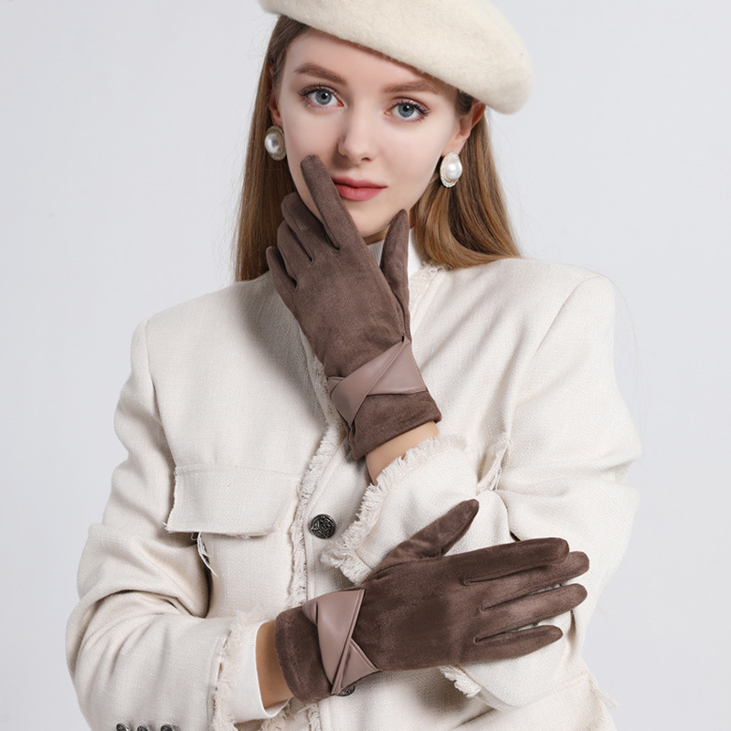 1 Pair Suede Gloves For Women  - огляд і ціна Leather Driving Glove