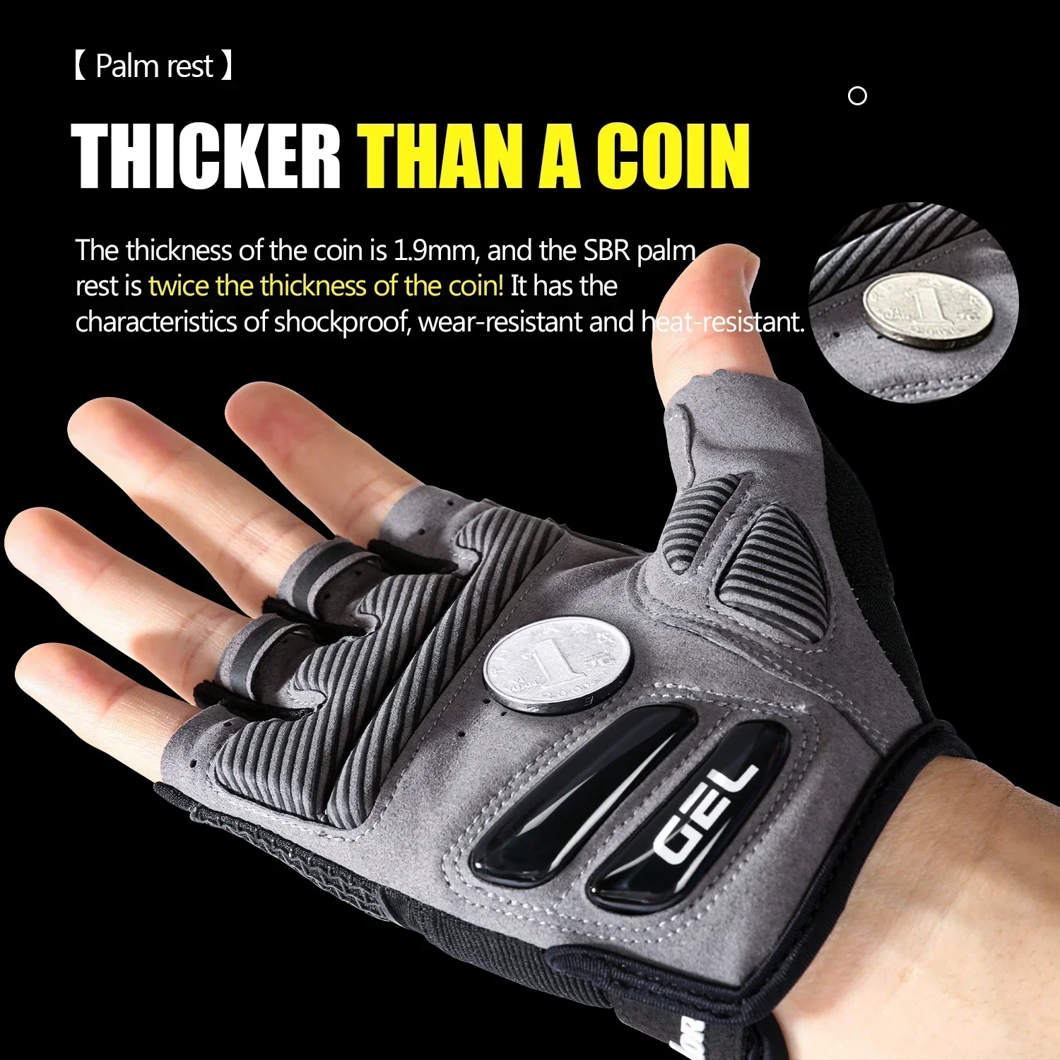 Anti Slip Shock Breathable Hal - огляд і ціна Cycling Glove Padded