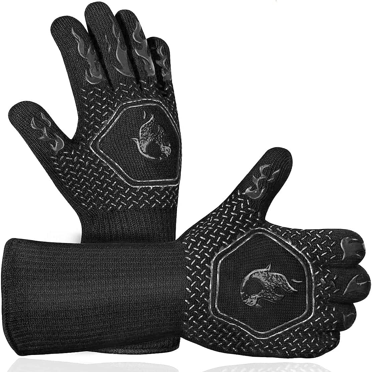 BBQ Grill Gloves High Temp Res - огляд і ціна Oven Mitt Silicone