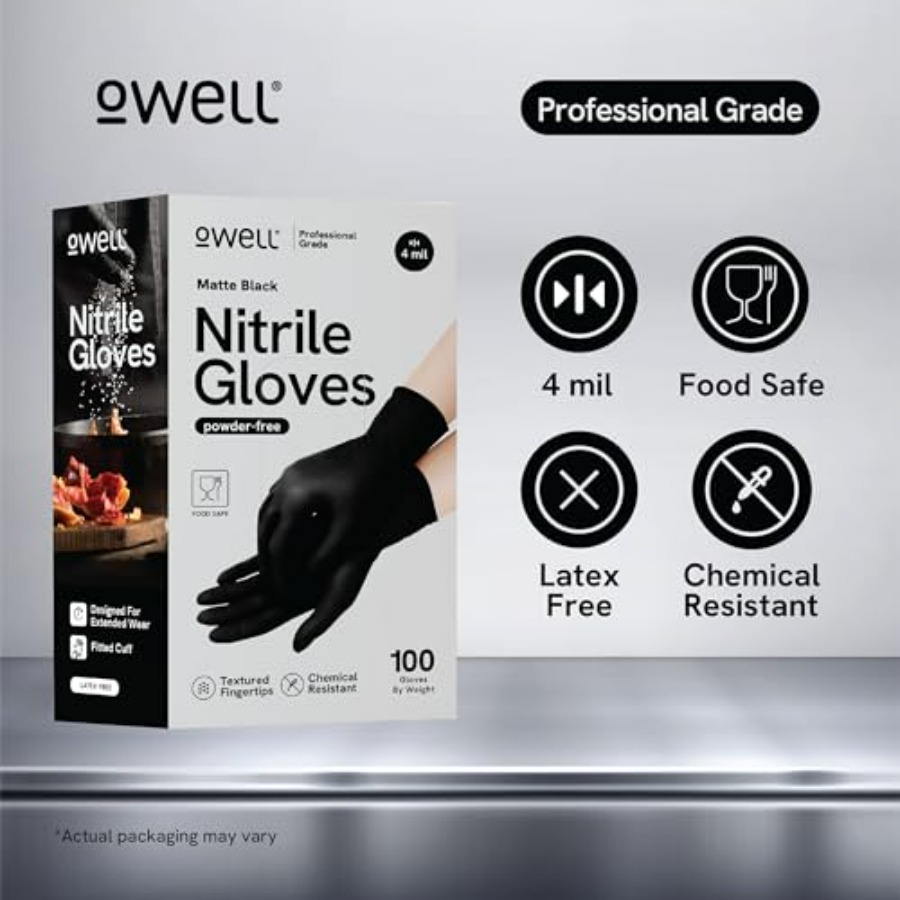 ® Black Nitrile Gloves - 4 Mil - огляд і ціна Exam Glove Nitrile