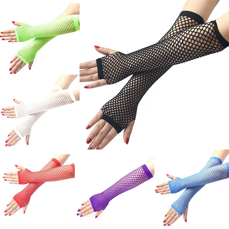 Women Fashion Neon Fishnet Fin - огляд і ціна Fingerless Glove Knit