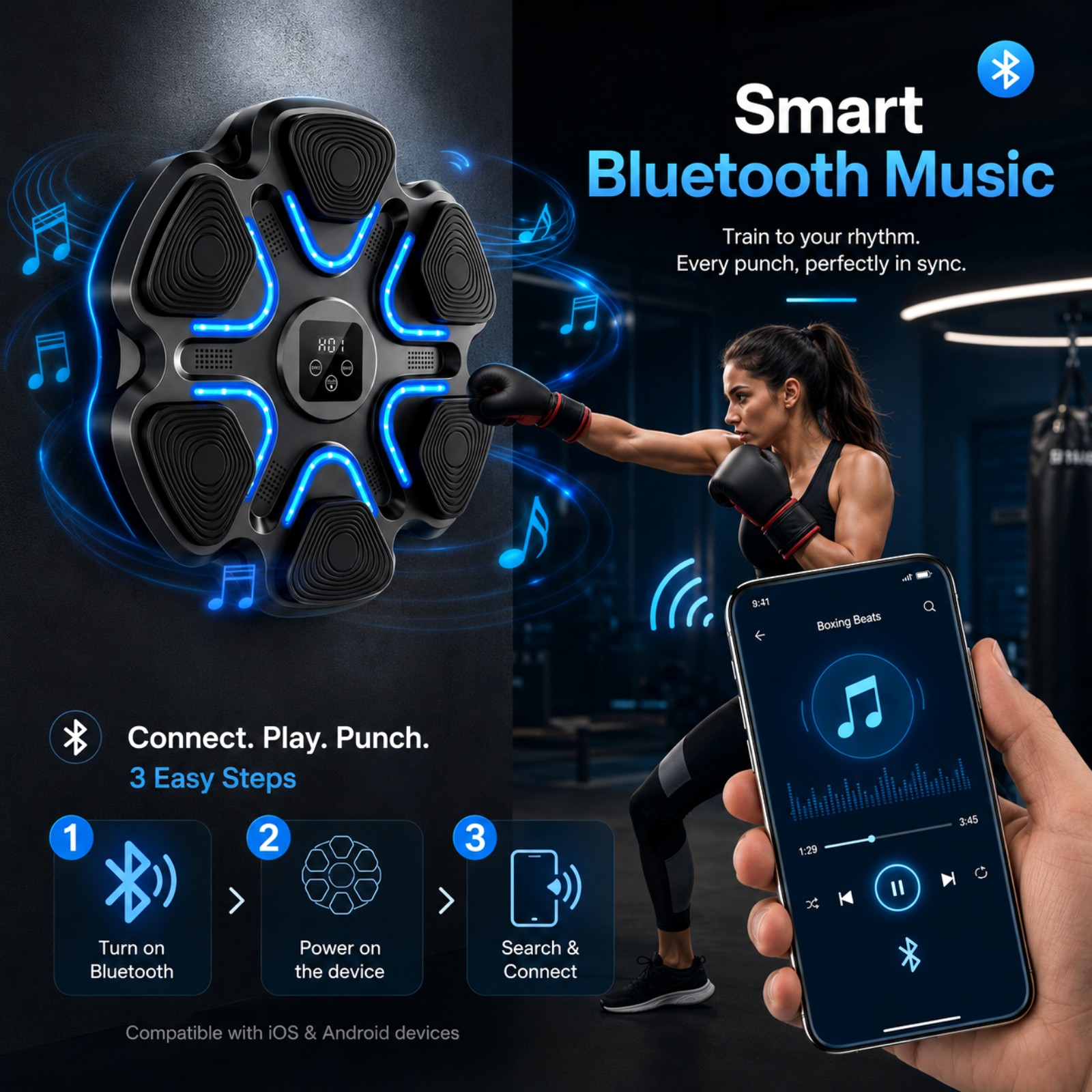 Music Boxing Machine Kids Adul - огляд і ціна Workout Glove Gym