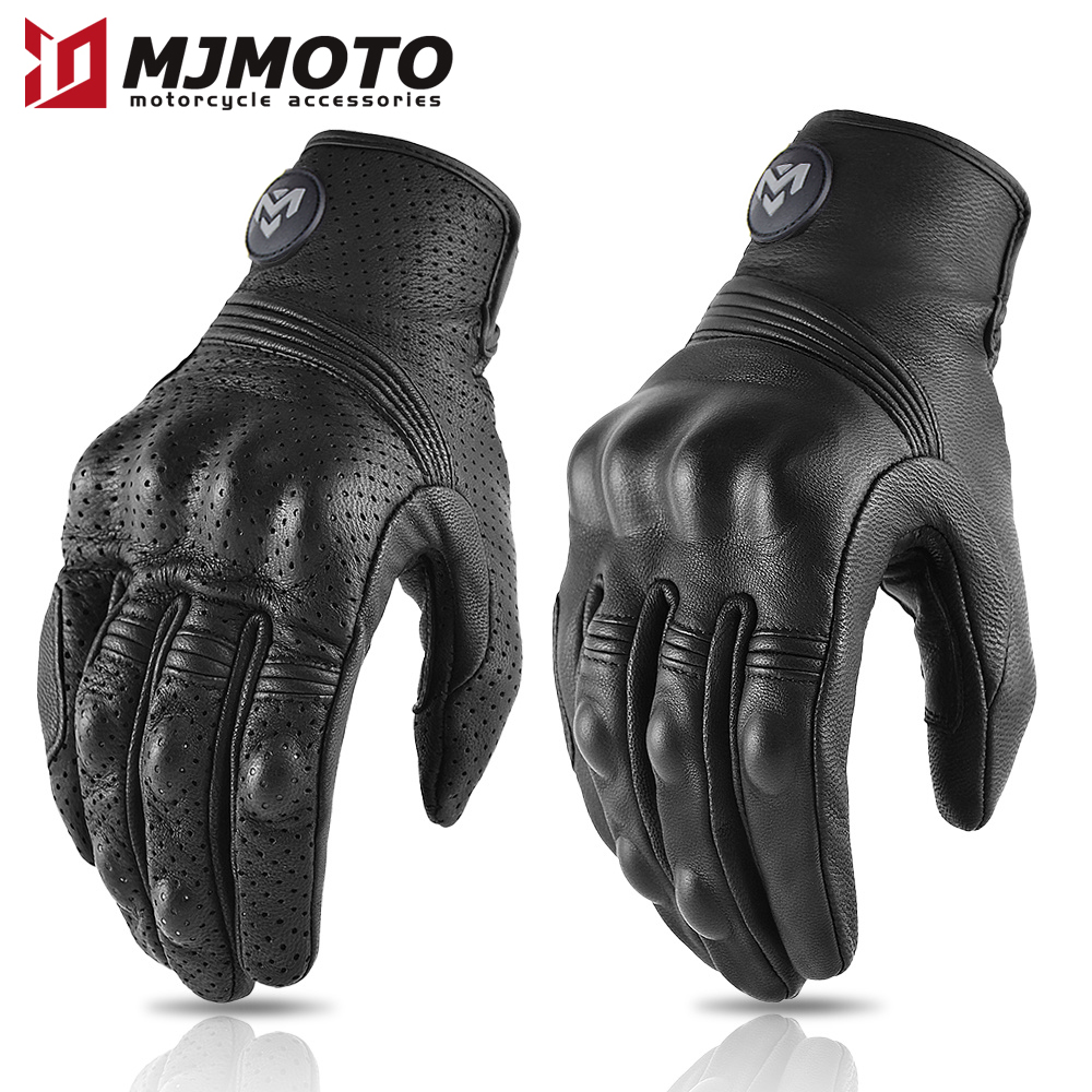 Men's Retro Perforated Leather - огляд і ціна Cycling Glove Padded