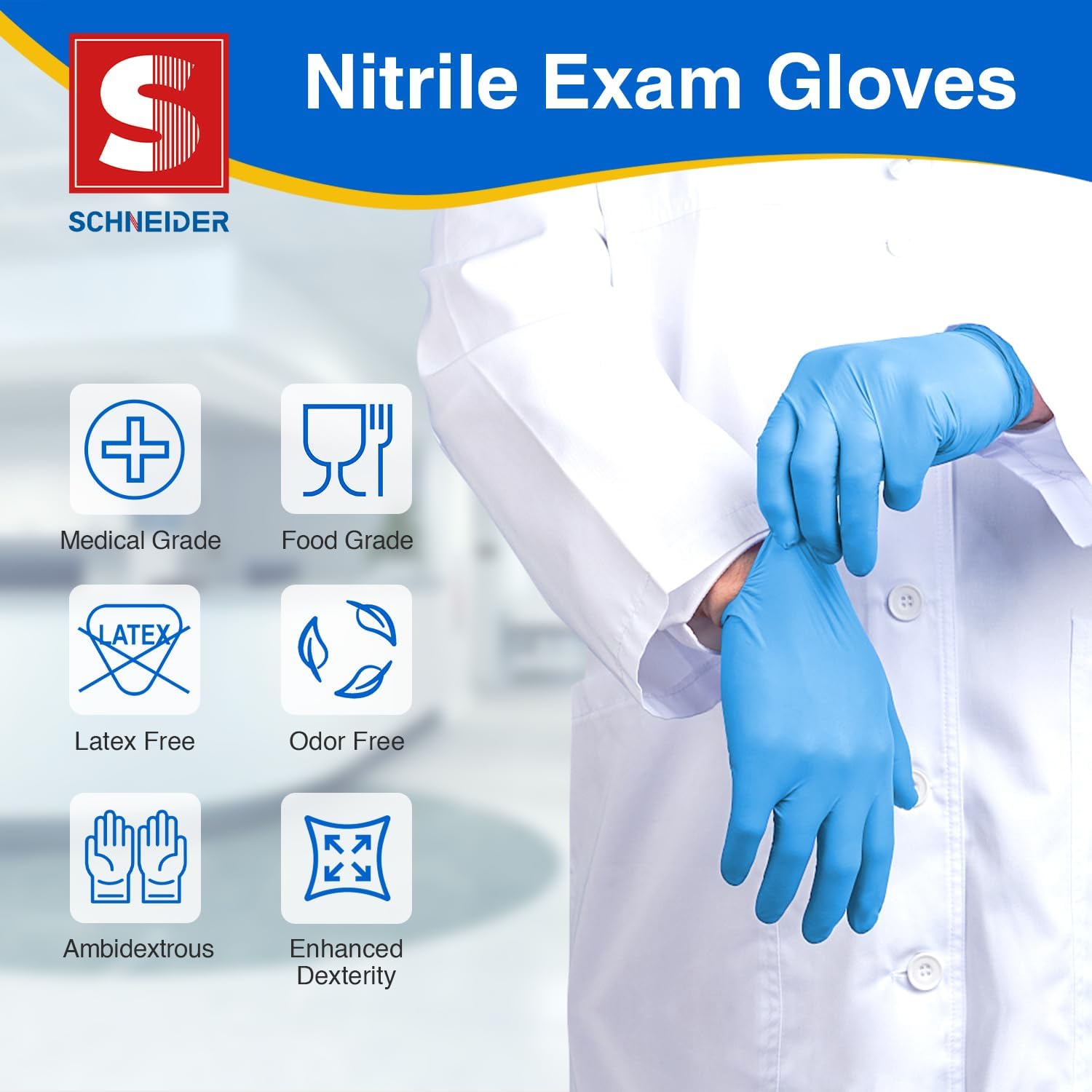 Nitrile Exam Gloves, Medical G - огляд і ціна Exam Glove Nitrile