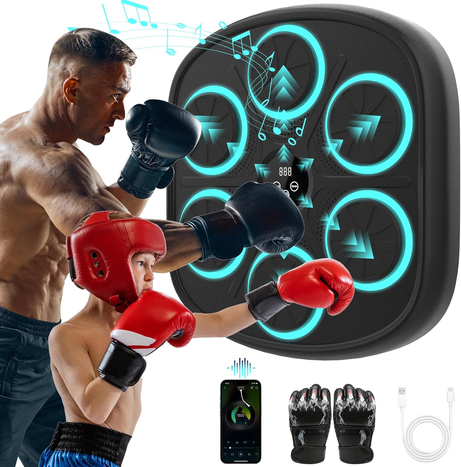 Wall Mounted Music Boxing Mach - огляд і ціна Workout Glove Gym