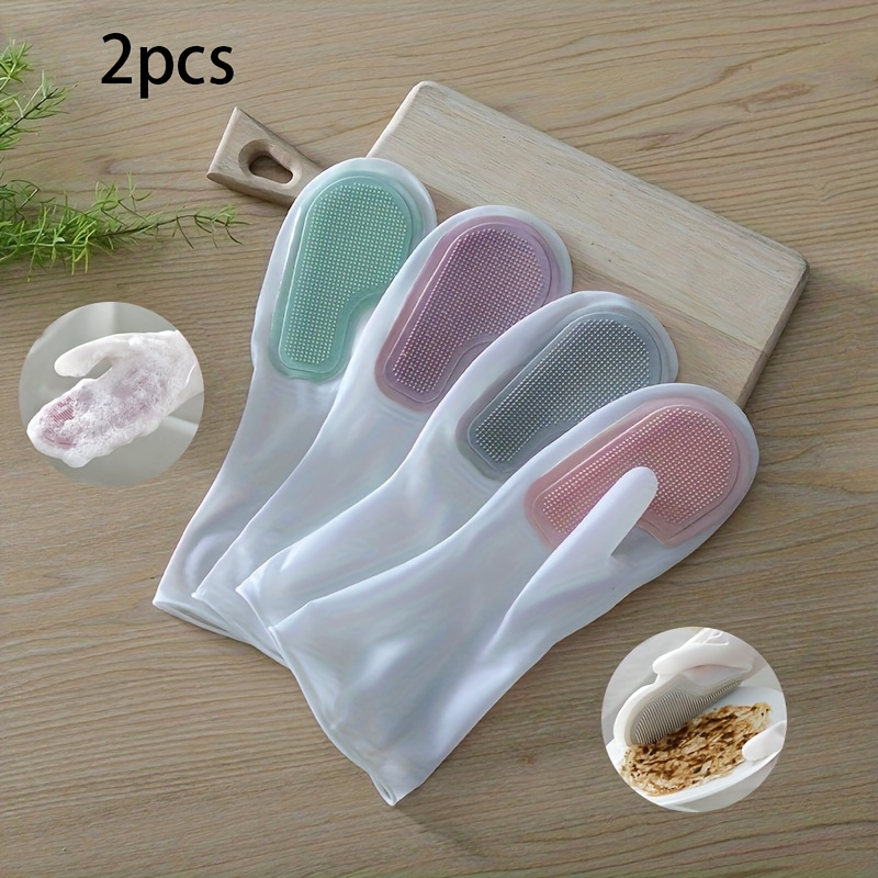 2pcs Latex Dishwashing Gloves, - огляд і ціна Rubber Glove Cleaning
