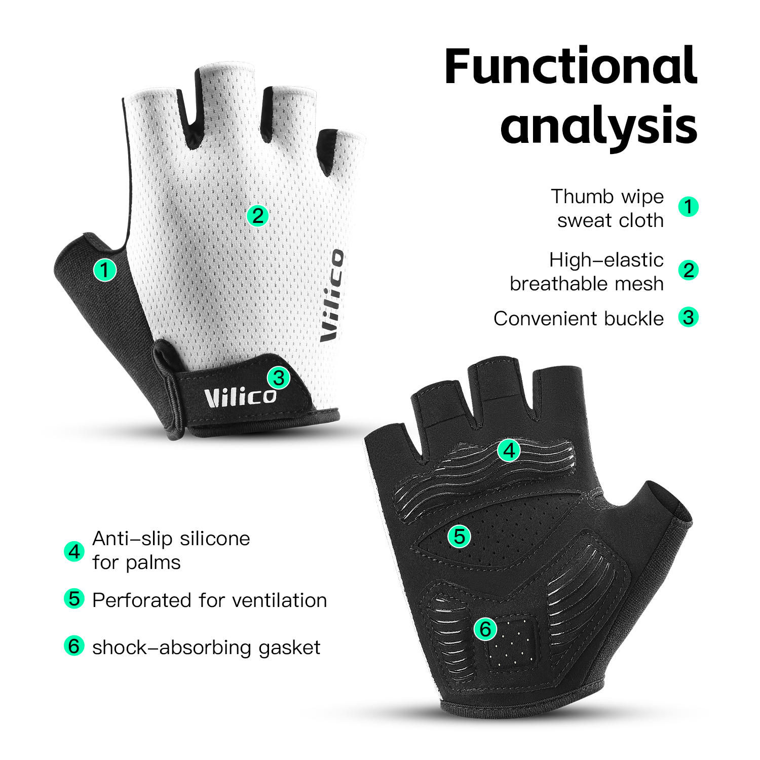 VILICO Breathable Half Finger  - огляд і ціна Workout Glove Gym