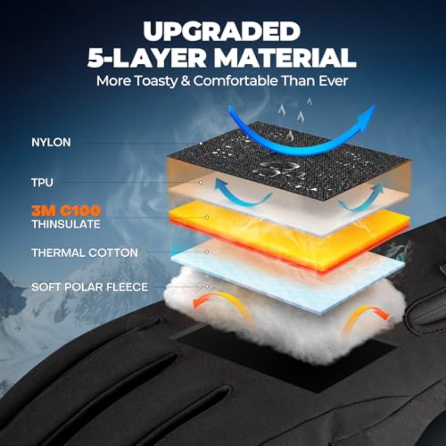 krosa Winter Gloves For Men Wo - огляд і ціна Ski Glove Waterproof