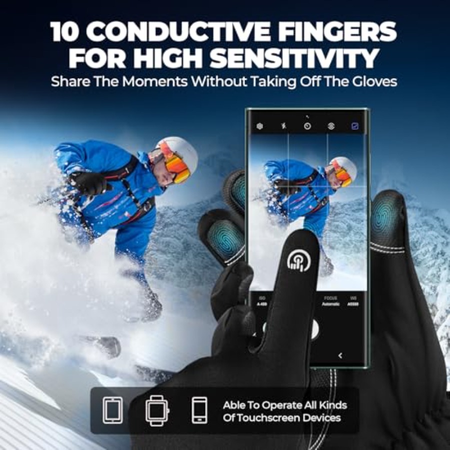 krosa Winter Gloves For Men Wo - огляд і ціна Ski Glove Waterproof