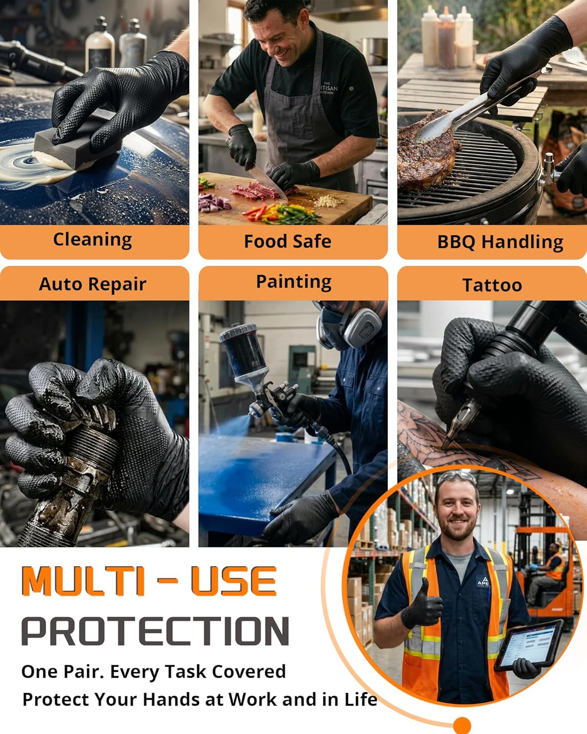 9mil Heavy Duty Disposable Nit - огляд і ціна Nitrile Mechanic Glove