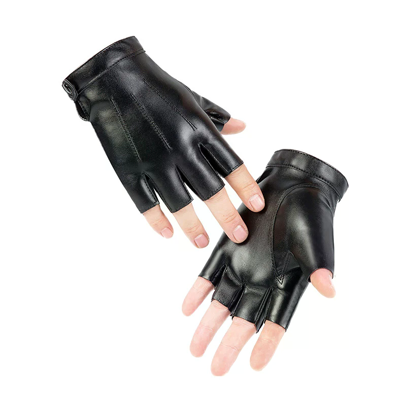 Fingerless Men Gloves PU Leath - огляд і ціна Leather Driving Glove