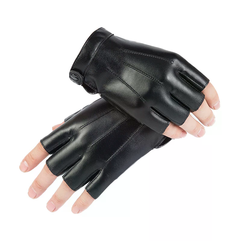 Fingerless Men Gloves PU Leath - огляд і ціна Leather Driving Glove