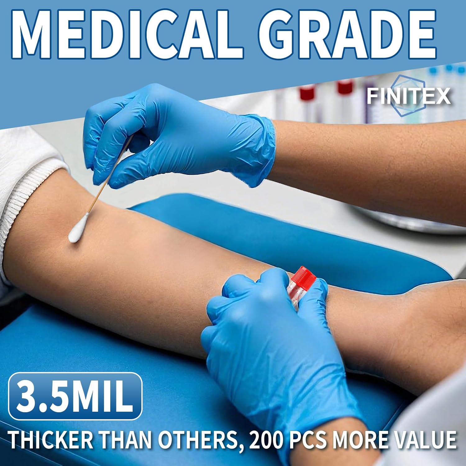 Blue Nitrile Exam Gloves - 200 - огляд і ціна Exam Glove Nitrile