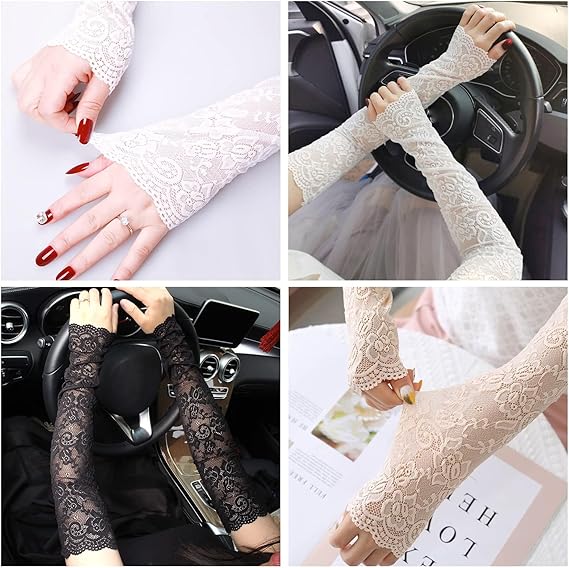 New 1Pair Sexy Lace Hollow-Out - огляд і ціна Fingerless Glove Knit