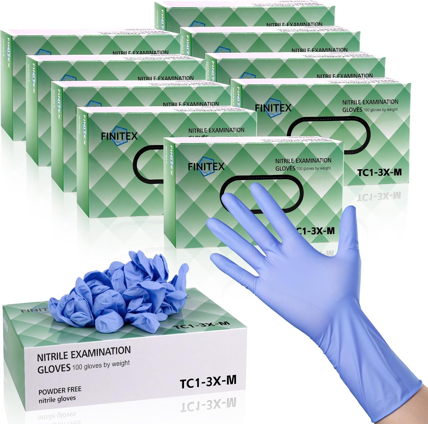 Nitrile Disposable Gloves Ice  - огляд і ціна Exam Glove Nitrile
