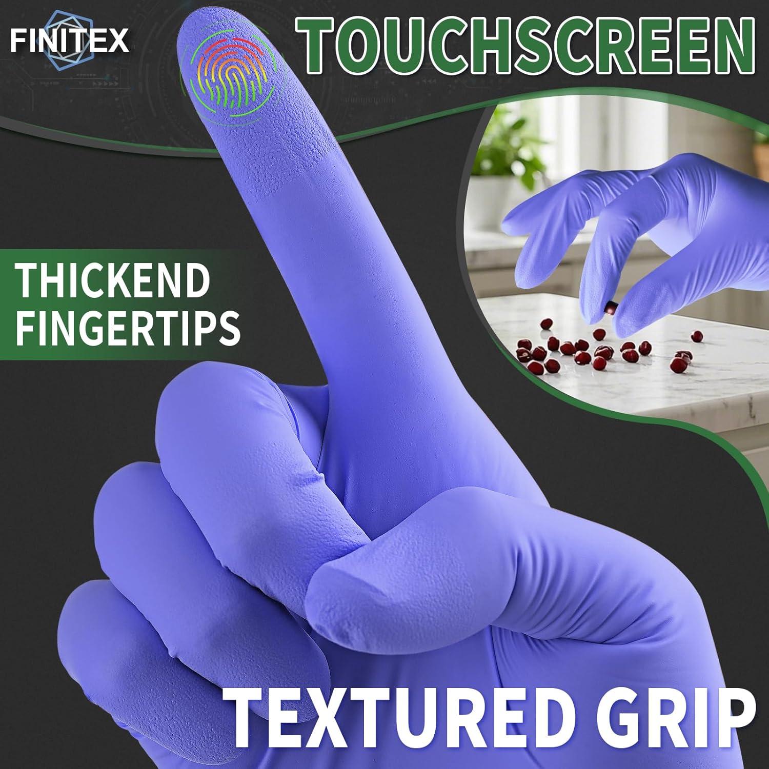 Nitrile Disposable Gloves Ice  - огляд і ціна Exam Glove Nitrile
