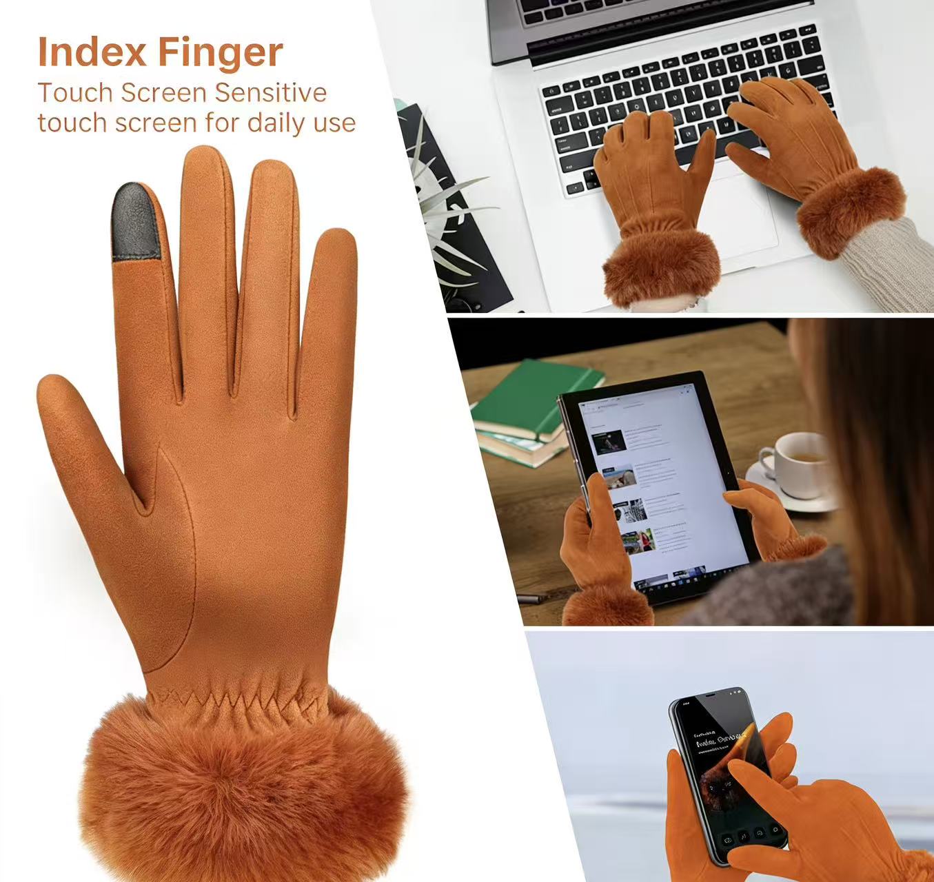 Women's Deerskin Warm Gloves A - огляд і ціна Wool Glove Lined