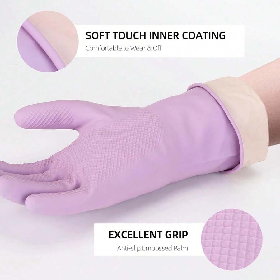 6 Pairs Rubber Cleaning Gloves - огляд і ціна Rubber Glove Cleaning