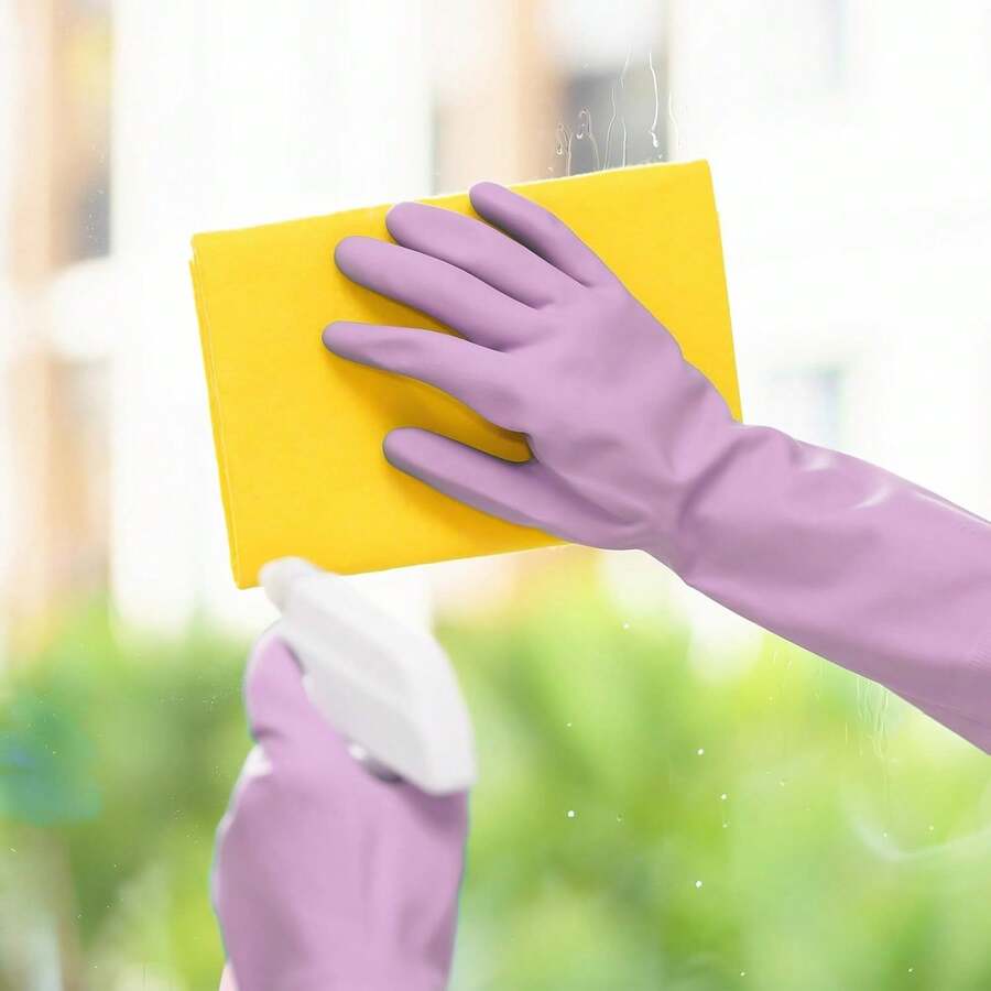 6 Pairs Rubber Cleaning Gloves - огляд і ціна Rubber Glove Cleaning