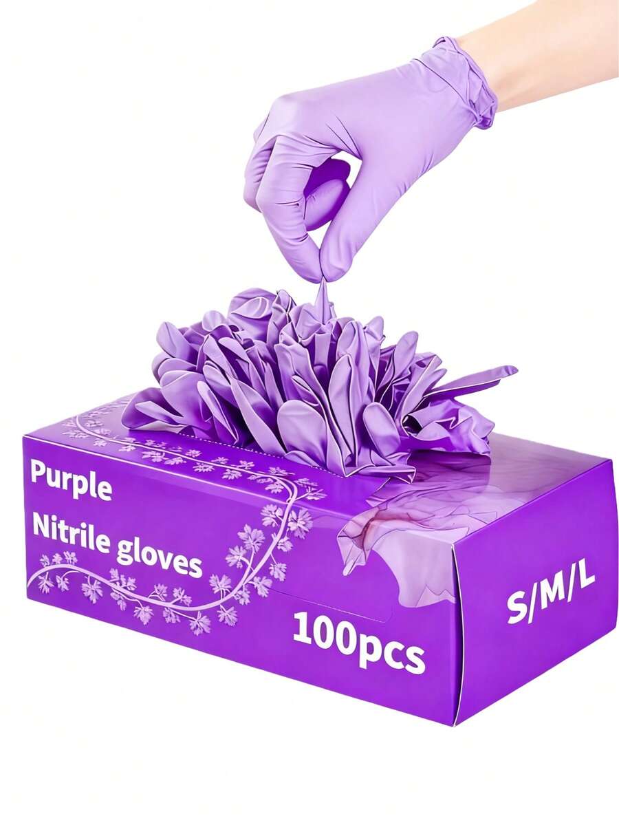 100/50/4pcs Disposable Purple  - огляд і ціна Latex Disposable Glove