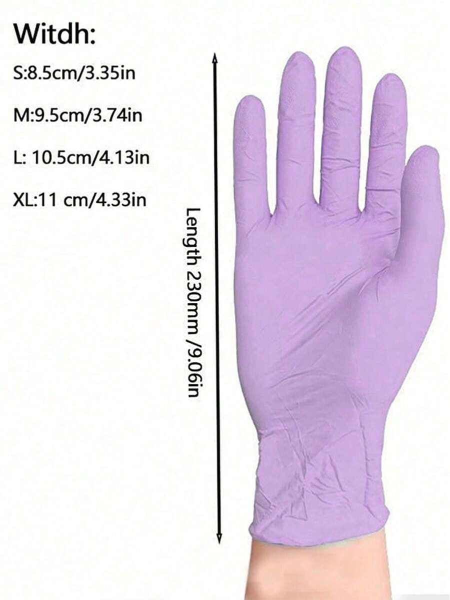 100/50/4pcs Disposable Purple  - огляд і ціна Latex Disposable Glove