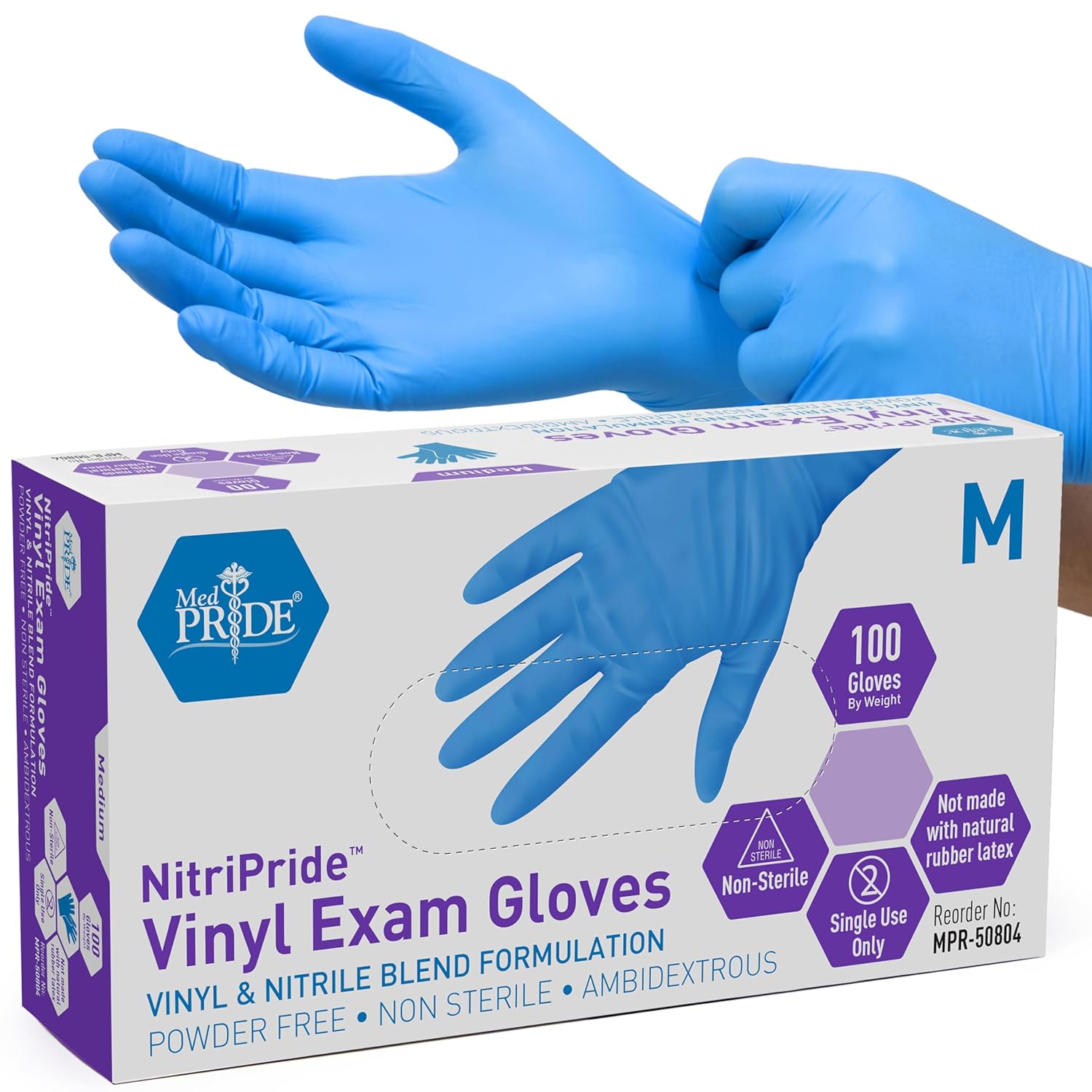 Powder-Free Nitrile/Vinyl Blen - огляд і ціна Latex Disposable Glove