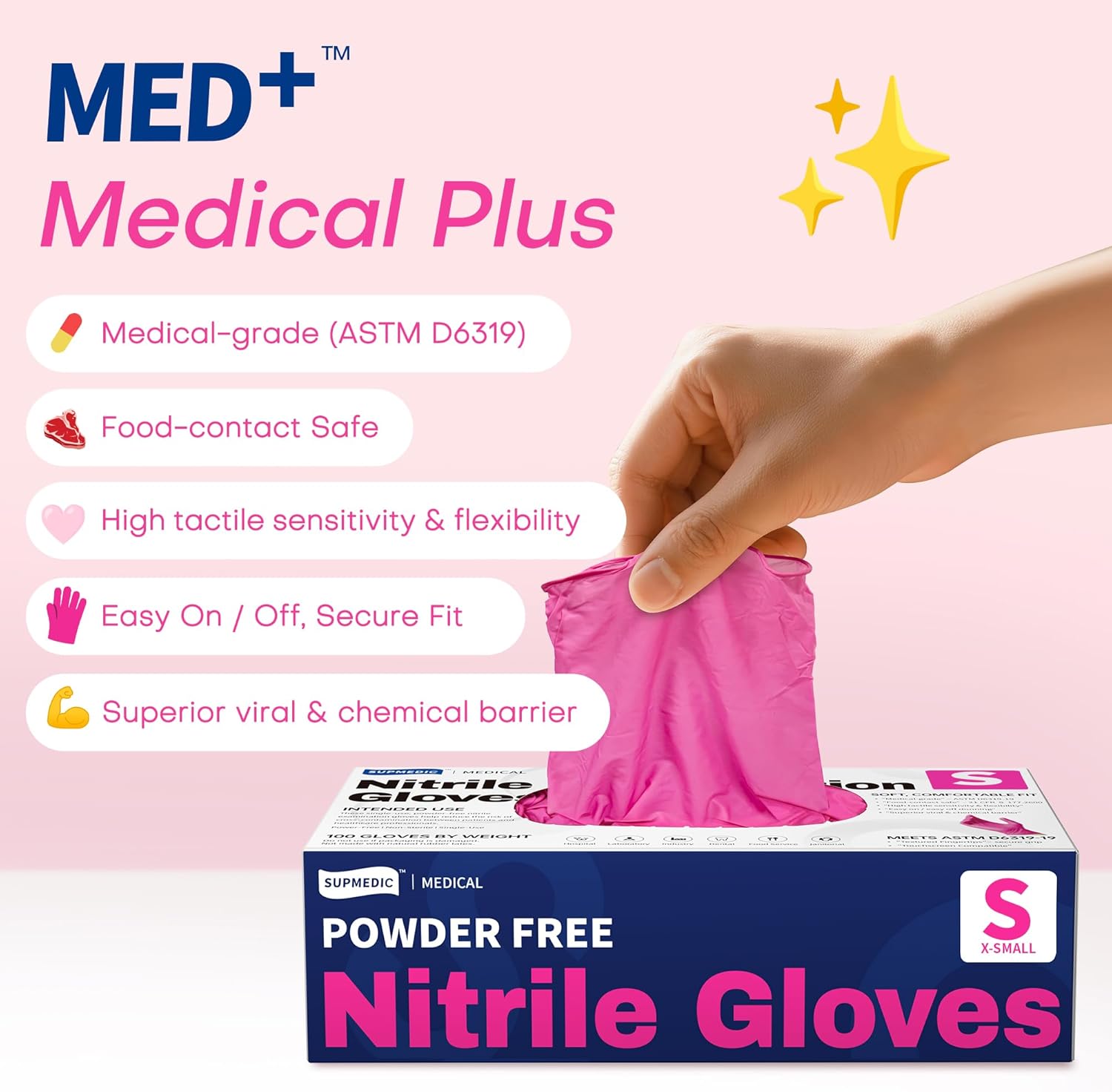 4 Mil Nitrile Exam Gloves, Pow - огляд і ціна Exam Glove Nitrile