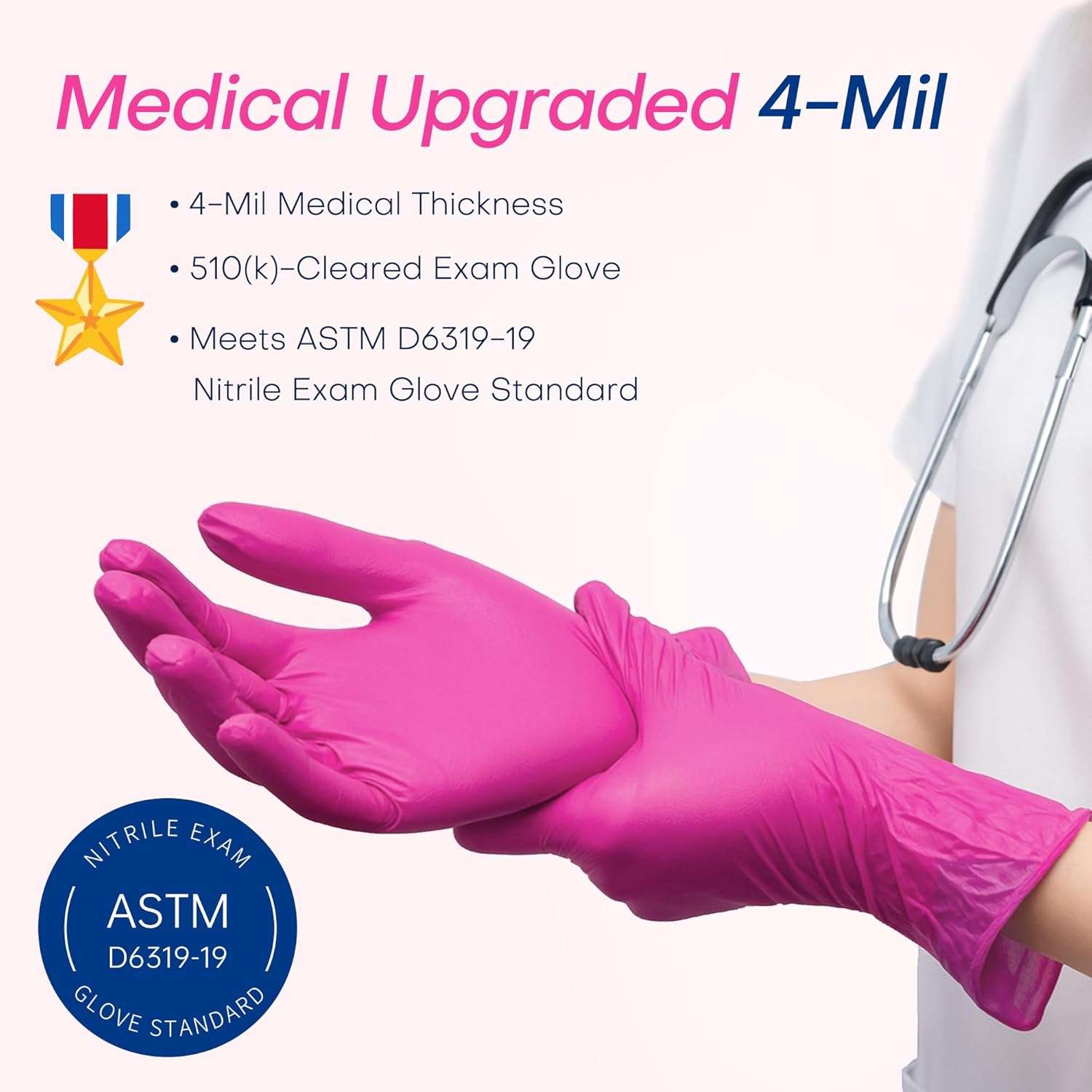 4 Mil Nitrile Exam Gloves, Pow - огляд і ціна Exam Glove Nitrile