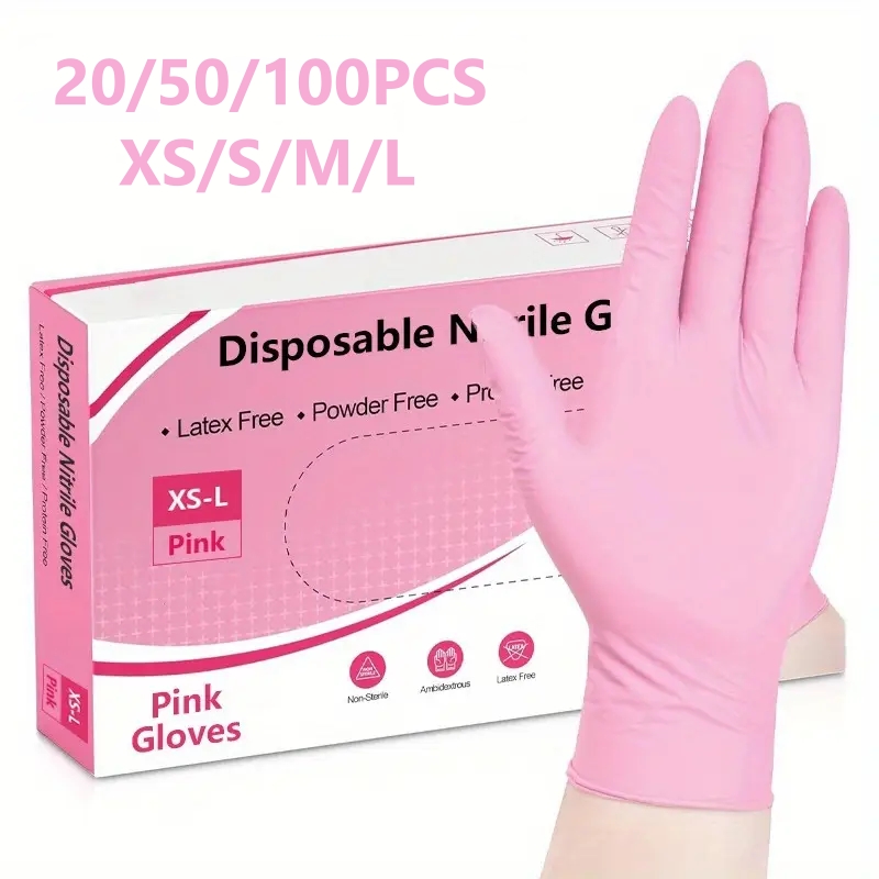 20/50/100PCS Pink Nitrile Disp - огляд і ціна Latex Disposable Glove