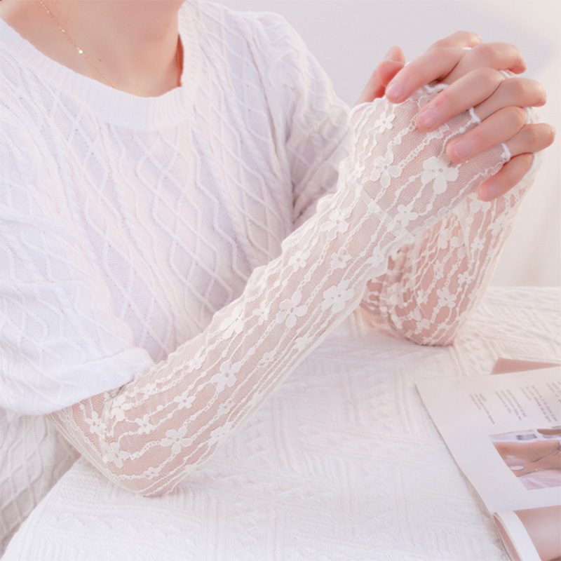 Summer Mesh Flower Lace Finger - огляд і ціна Fingerless Glove Knit
