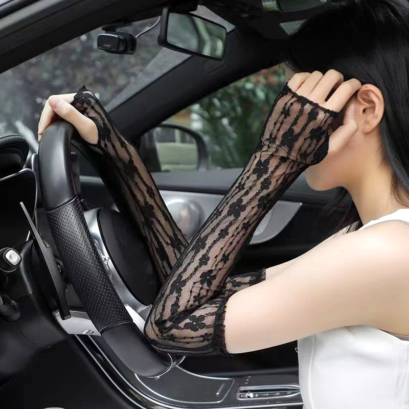 Summer Mesh Flower Lace Finger - огляд і ціна Fingerless Glove Knit