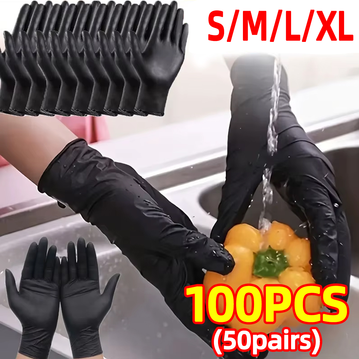 Heavy-Duty Black Disposable Ni - огляд і ціна Nitrile Mechanic Glove
