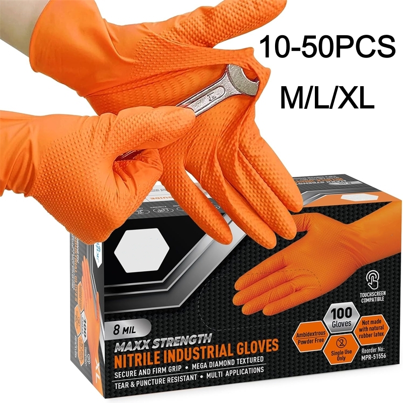 Heavy Duty Orange Nitrile Glov - огляд і ціна Nitrile Mechanic Glove