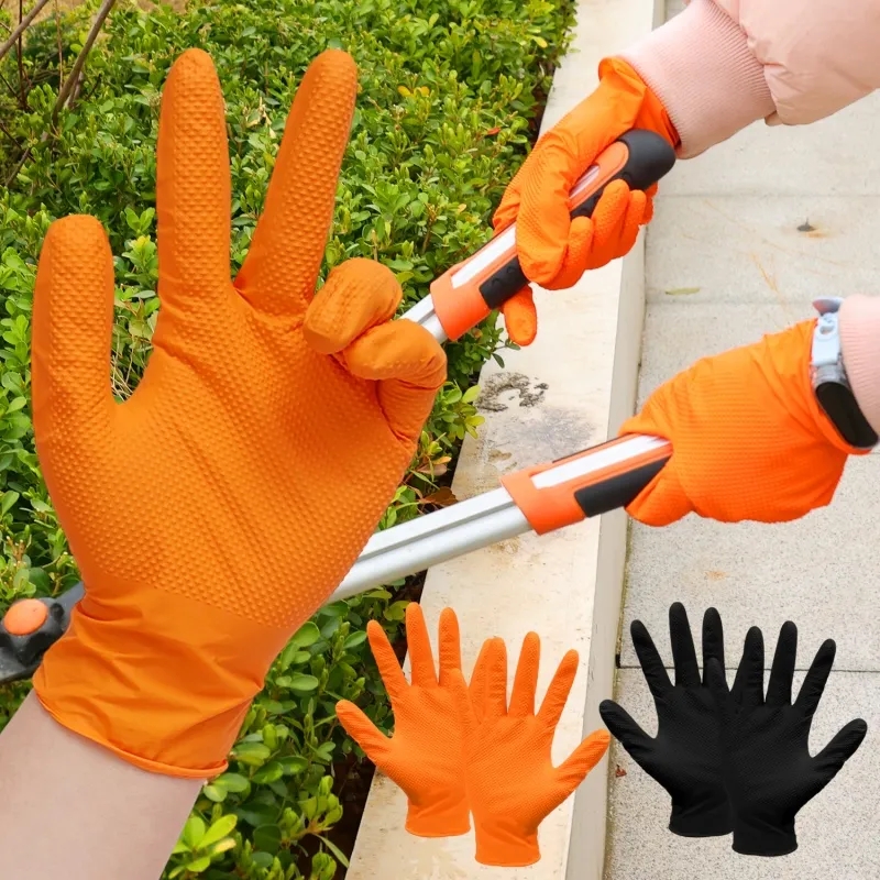Heavy Duty Orange Nitrile Glov - огляд і ціна Nitrile Mechanic Glove