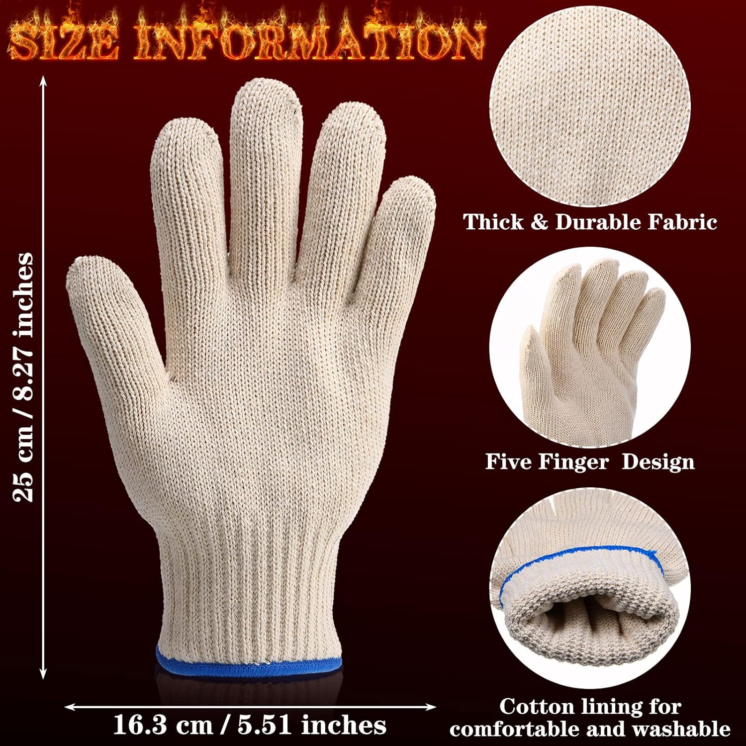 4 Pairs Heat Resistant Gloves, - огляд і ціна Heat Resistant Glove