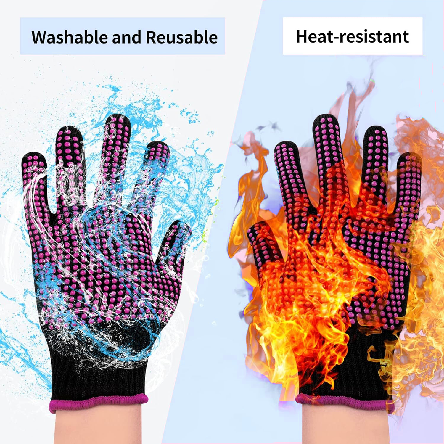 1 Pair Barbecue Anti-scald Glo - огляд і ціна Oven Mitt Silicone