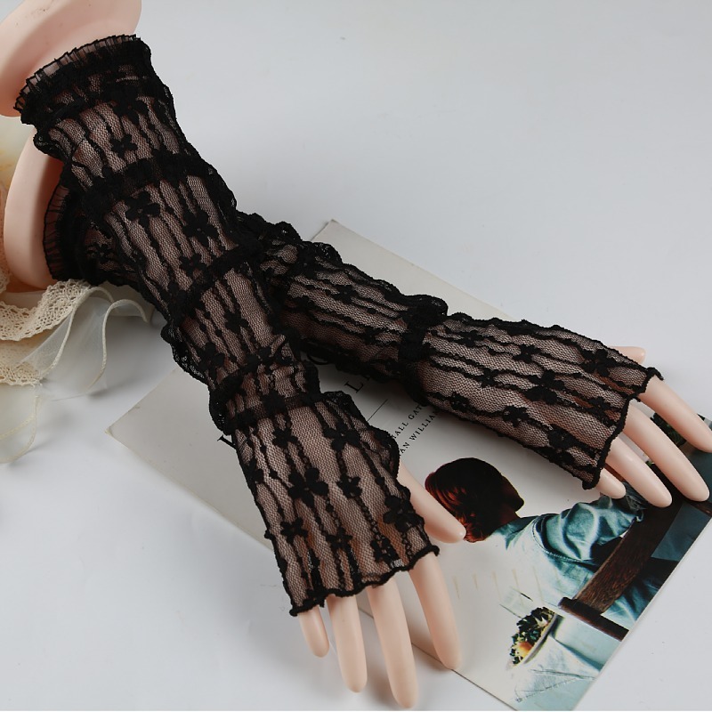 Summer Mesh Flower Lace Finger - огляд і ціна Fingerless Glove Knit