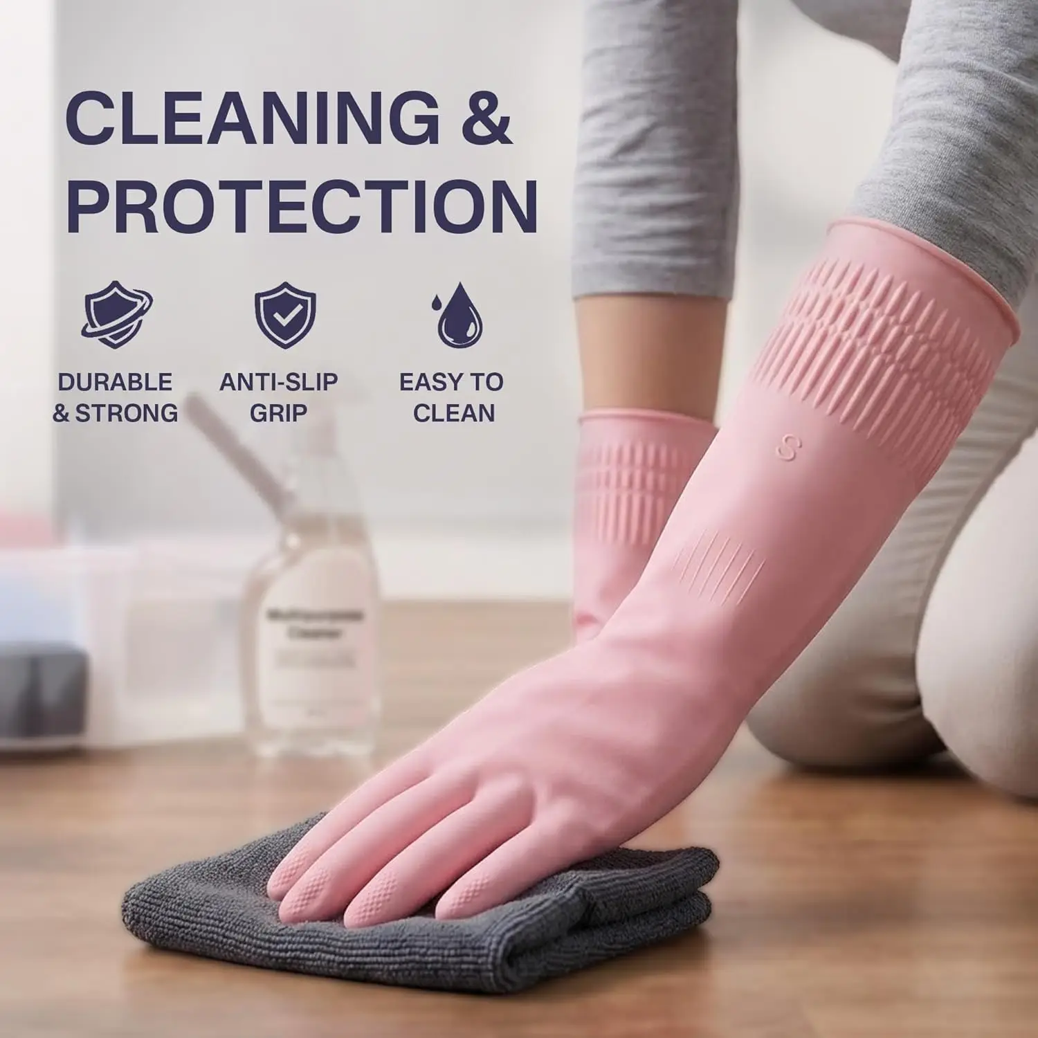 Reusable Rubber Dishwashing Gl - огляд і ціна Rubber Glove Cleaning