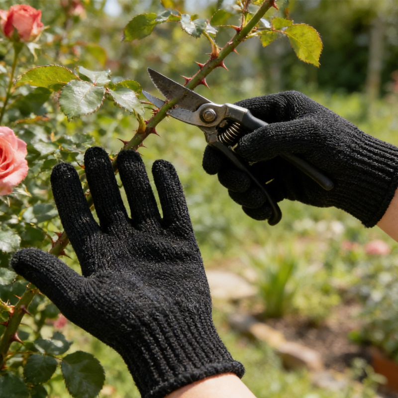 1 Pair Black Steel Wire Metal  - огляд і ціна Cut Resistant Glove