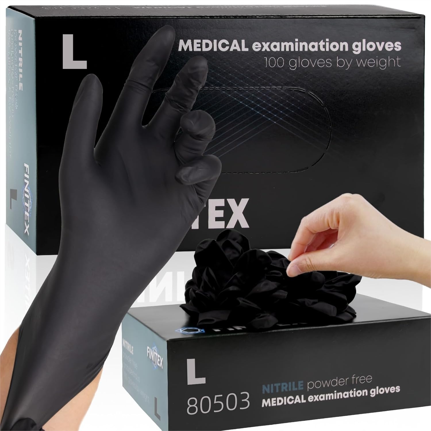 Black Nitrile Disposable Glove - огляд і ціна Exam Glove Nitrile