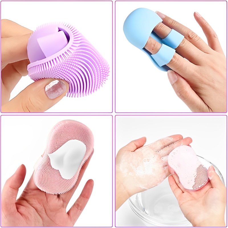 Silicone Face Scrubber Brush D - огляд і ціна Rubber Glove Cleaning